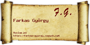 Farkas György névjegykártya