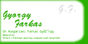 gyorgy farkas business card